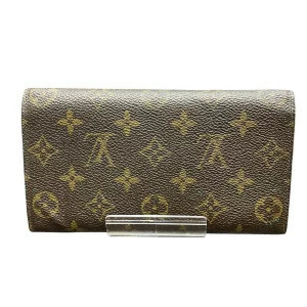 Louis Vuitton Bi fold Long Wallet Credit Monogram Portemonnaie Pochette Brown